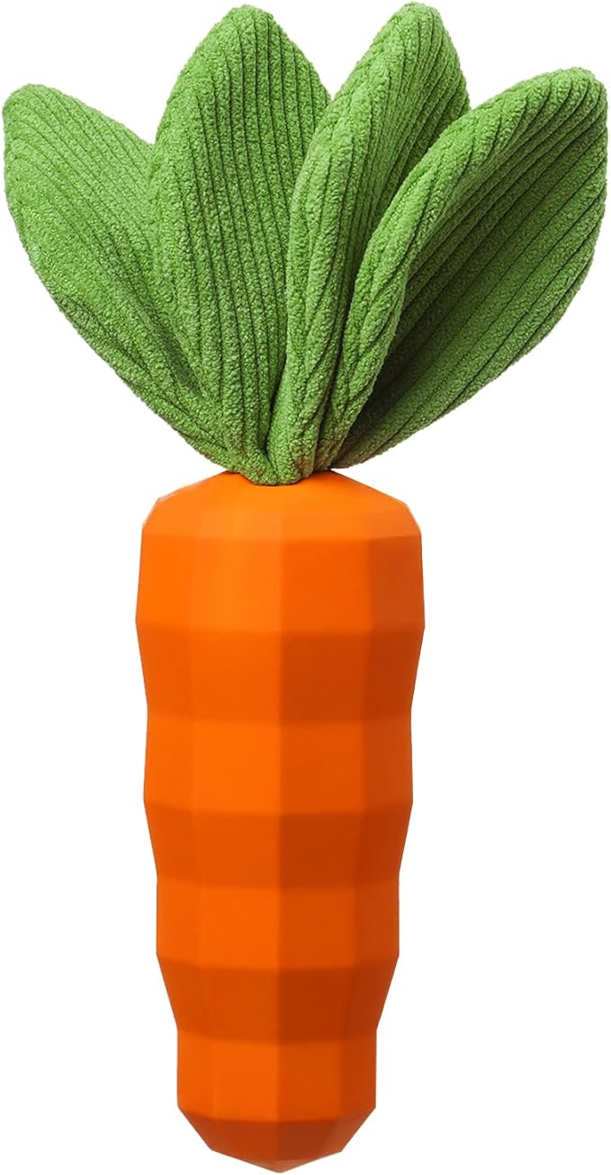 Dog Toy Squeaky Chew Toys for Aggressive Chewers Dog Easter Rubber Toy for Training and Cleaning Puppy Teething Toys Durable Interactive Tough for Puppy Medium