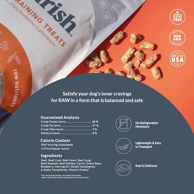 Flourish Pets Freeze Dried Raw Pet Treats for Dogs (Beef Training Treat, Regular)