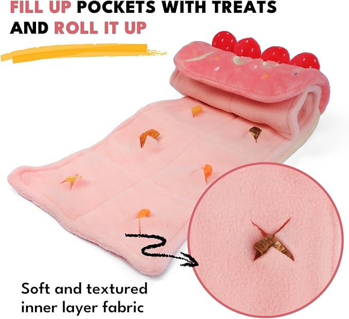 Dog Enrichment Toys, Dog Puzzle Interactive Toy, Puppy Birthday Cake Toy for Boredom and Stimulating, Slow Feeding Snuffle Mat Crinkle Gift for Small and Medium Dogs