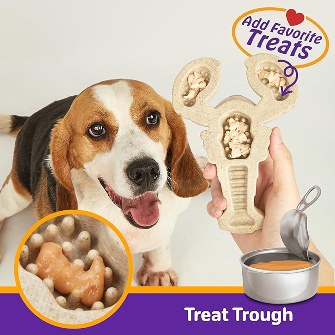 Tough Dog Toys for Aggressive Chewers, 1 Pack Indestructible Chew Toys, Nylon Dog Chew Toys for Large Medium Small Breed, Wood Color Lobster