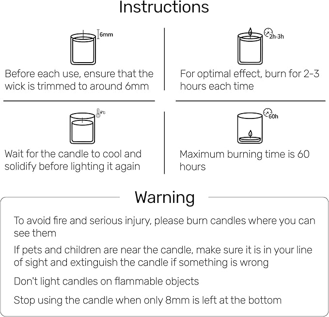 Odor Eliminating Candle, Lily of The Valley Scented Candle, Pet-Friendly Soy Candles, 60 Hours, 7 oz