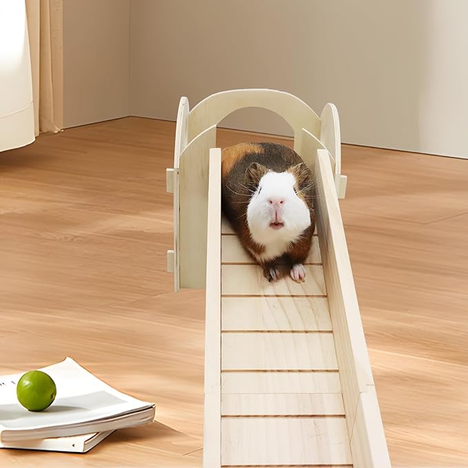 Wooden Guinea Pig Ramp for Cage, Hamster Platform, Hamster Ladder Toys, Bridge Accessories for Guinea Pig Cage, Cage Accessories for Guinea Pig, Hamster, Rats, Chinchillas, Squirrels