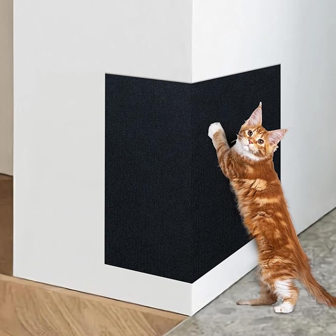 Bed Cat Scratcher Pad,47.2"x15.8"Cat Scratching Mat,Self-Adhesive Trimmable Anti Scratch Bed Couch Wall Corner Furniture Protector from Cat Claws,Easy Use for Carpet/Door/Post