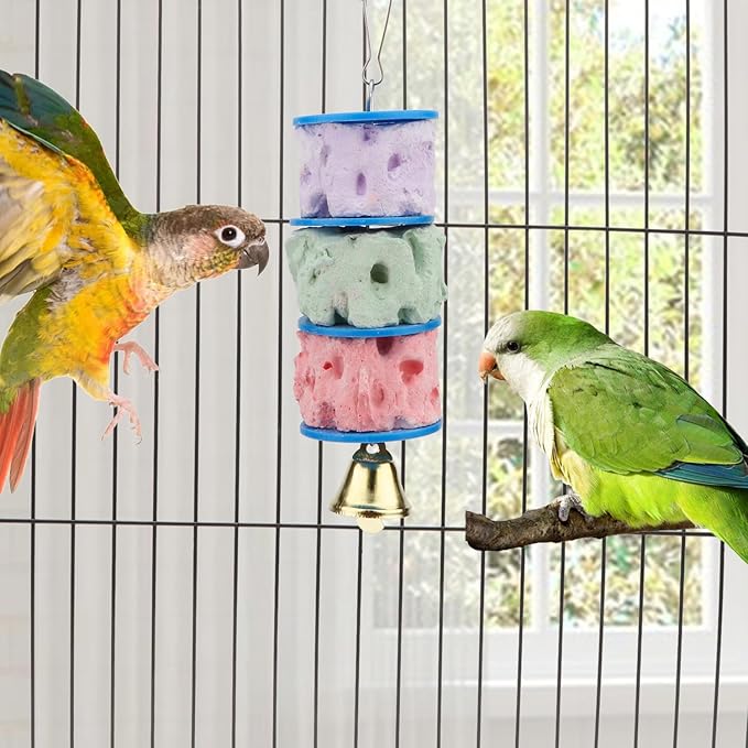 Bird Calcium Teeth Grinding Chew Treats Toy for Parrot Parakeet Cockatiel Conure Gerbil Rat Mouse Guinea Pig Chinchilla