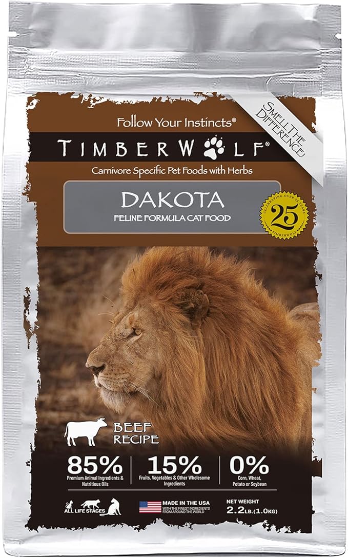 Timberwolf Dakota Beef Recipe Dry Cat Food 2.2lb
