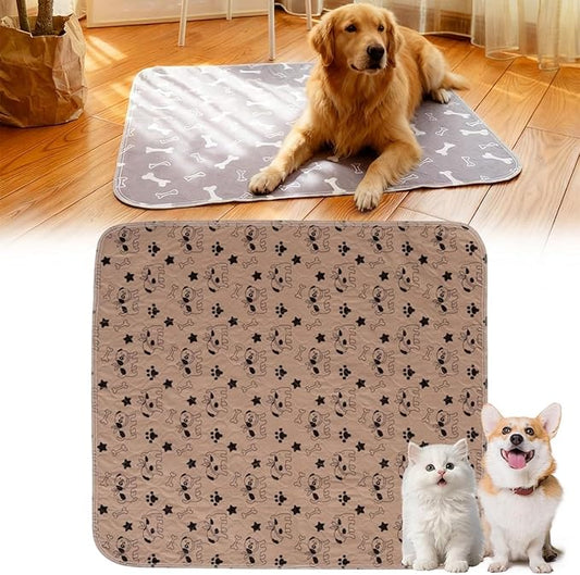 Puppy Pads with pheromones, 2026 Upgraded Washable Puppy Pads for Dogs & Cats, Pee Pad - Leak & Odor Waterproof, Non-Slip Base, Easy to Clean & Reusable (Brown-A, XS: 11.8" × 11.8")