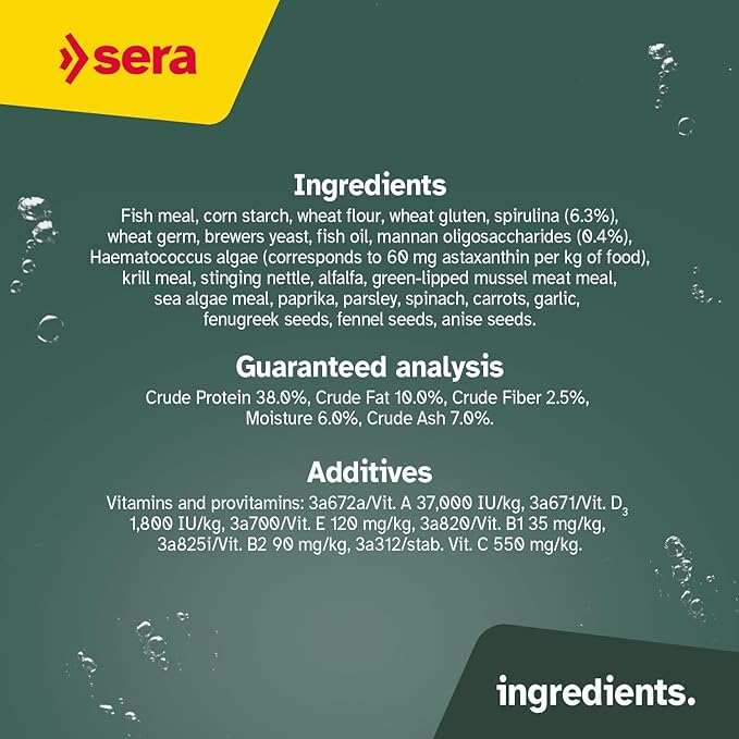 sera Koi Professional Color 4.8lb | Spirulina & Haematococcus Algae for Vibrant Colors and Ideal Growth | Co-Extrusion Technology for Optimal Health | Floats for Year-Round Feeding Above 46°F