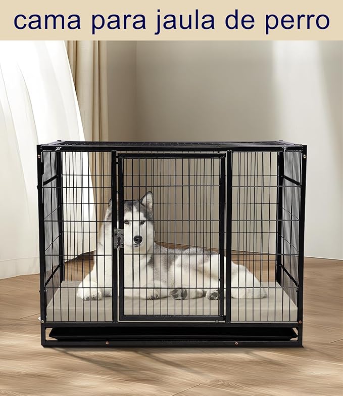 XXL Dog Crate Bed, Outdoor Waterproof Dog Beds Orthopedic Pet Mat with Removable Cover, Large Size Crate Mat