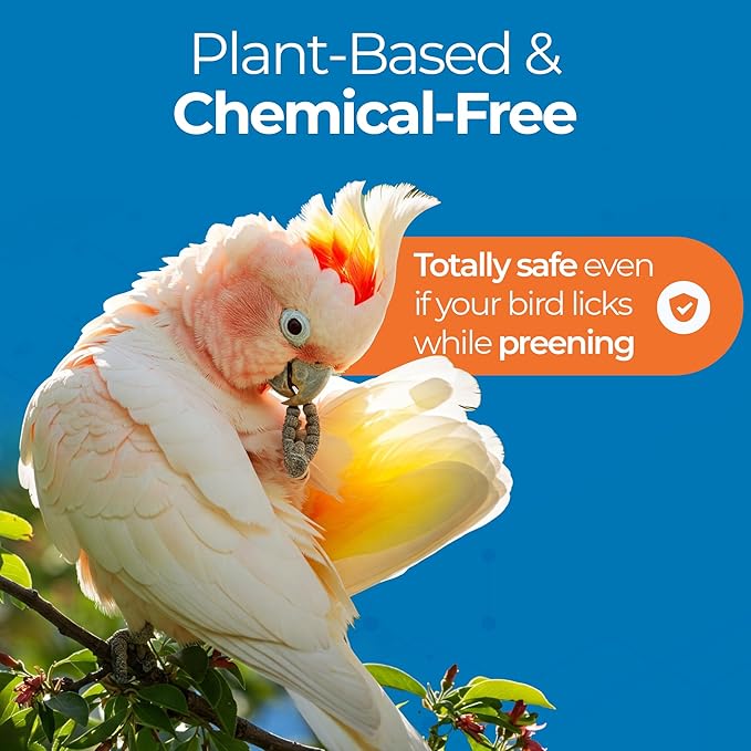 UnRuffledRx™ Aloe Vera Bird Spray for Birds (Pack of 2)- Daily Relief for Itchy, Dry Skin - 8oz in Each Pack Bird Bath Mist - Safe if Ingested, Natural, Odor-Free, Made in USA