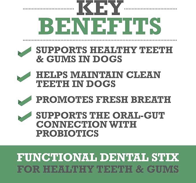 WINPRO Pet Functional Dental Stix for Dogs, 16 Sticks, Plasma Powered Dental Dog Chew Sticks That Promotes Gum and Peridontal Health