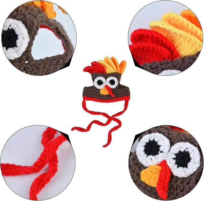 Legendog Cat Costume Pet Turkey Hat Thanksgiving Apparel for Cats Small Dogs