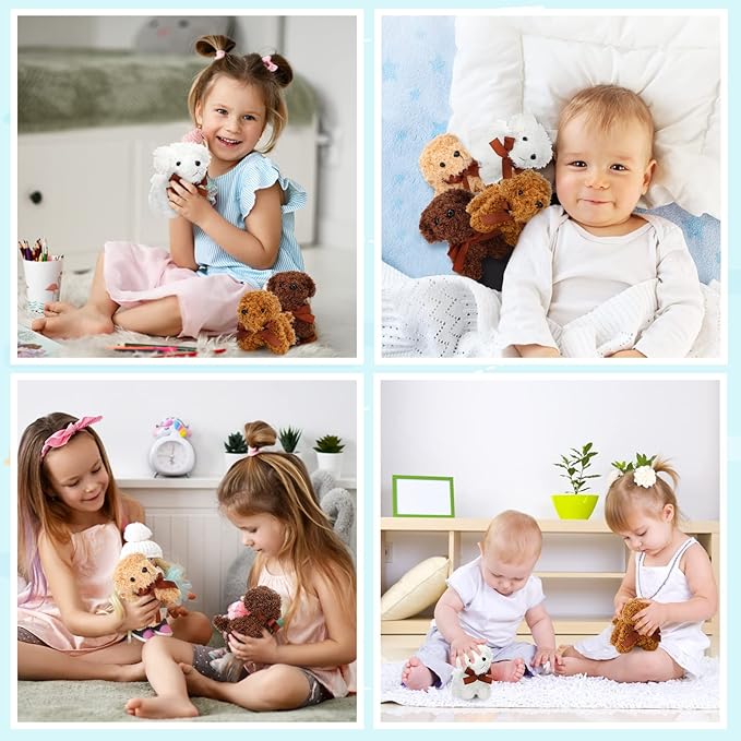 Liliful 40 Pcs 5 Inches Mini Plush Dogs Small Stuffed Dog Bulk Plush Toy Adopt a Dog Party Favors Stuffed Animal Puppy for Gift Bag Fillers Back to School Party Favor Gift Carnival Prize