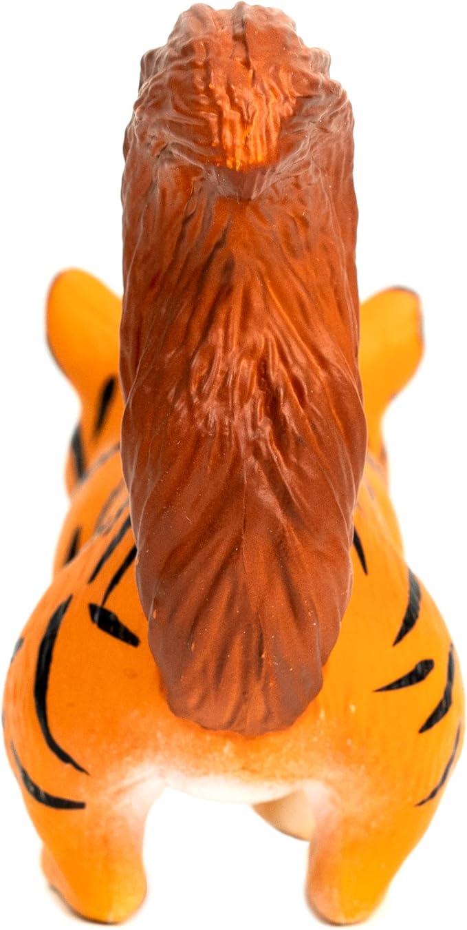 Randimals Tiger with Squirrel Tail Figurine Toy 5”, Premium Hard Rubber Animal Action Figure Toy, Hybrid Friend Encourages Adventure & Imagination