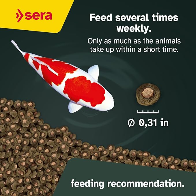 sera Koi Professional Color 4.8lb | Spirulina & Haematococcus Algae for Vibrant Colors and Ideal Growth | Co-Extrusion Technology for Optimal Health | Floats for Year-Round Feeding Above 46°F