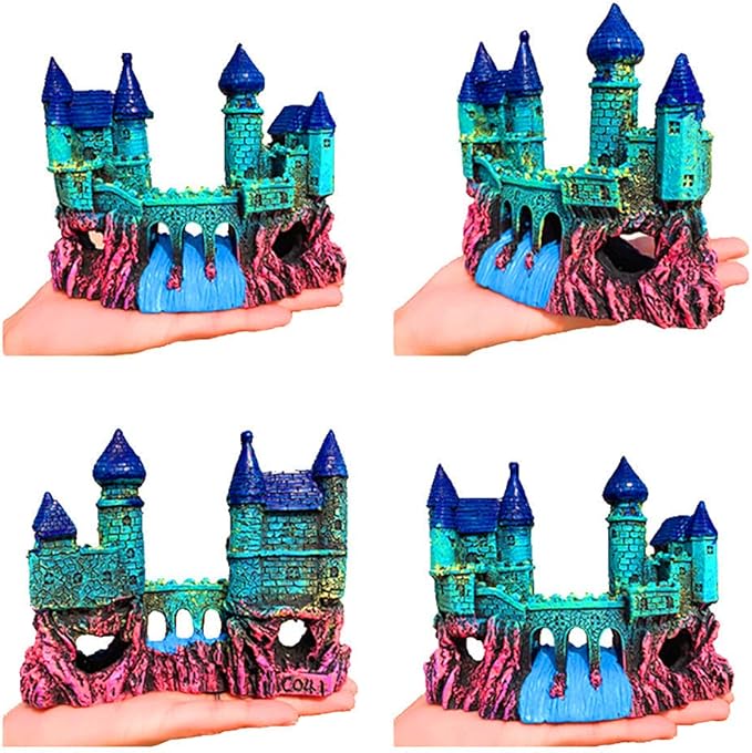 Aquarium Ornament - Resin Castle Decorations, Fish Tank Supplies Accessories, Eco-Friendly Fish Tank Castle Aquarium Ornament,Mythical Magic Castles