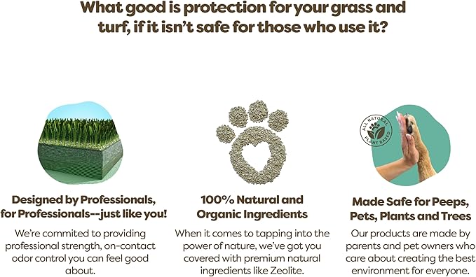 Zeofill Backyard Deodorizer – Eliminates Pet Urine & Poultry Odors for Artificial Turf, Grass, Lawns, Patios, Concrete & Playgrounds | Dog, Cat Litter Box Deodorizer, Chicken Coop Refresher | 4 lbs.