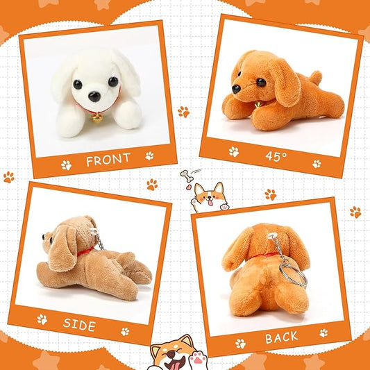 Sosation 20 Pcs Mini Plush Stuffed Puppy Bulk Gift Puppy Party Favor Toy Soft Plush Dog for Kids Christmas Bag Fillers Baby Show Birthday Carnival Prize Party