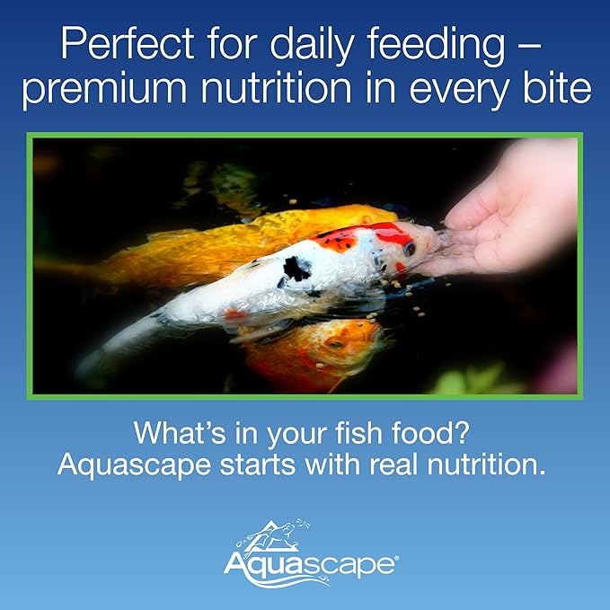 Aquascape 50003 Premium Staple Fish Food Pellets for Large Pond Fish, Large Pellet, 44 pounds