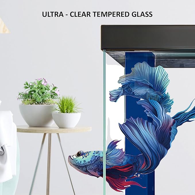 230 Gallon Aquarium Tempered Ultra-Clear Glass with Complete Setup in White with Silver Trims