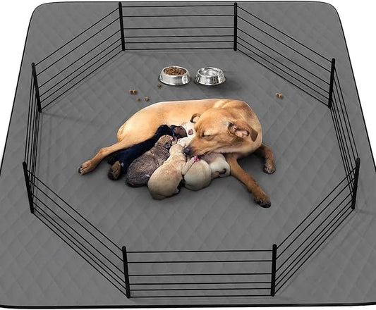 CoolShields Washable Puppy Dog Pee Pad, 34" X52" Waterproof Whelping Training Pet Mat for Playpen, Crate, Potty, Floor, Bed, Sofa and Trunk, Reusable Pee Pads for Dogs, Cats, Bunny