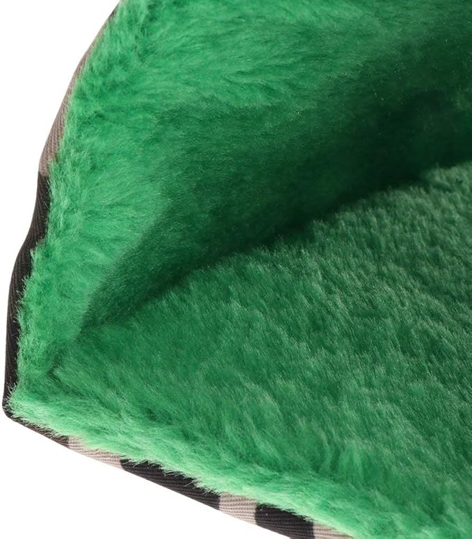Hypeety Bird Nest House Hammock Hanging Bed Winter Warm Bird Hut House Tent Fuzzy Plush Birds Hut Hideaway for Parakeet Cockatiel Conure Lovebird Budgie Cage Perch Stand Swing (Random Color) (S)