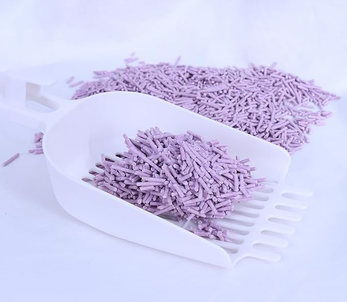 Tofu Cat Litter Lavender Scent 5.5 Lbs X 2 Bags, Can Flush Down Toilets or drains, Low Tracking Cat Litter 2mm Pellets.