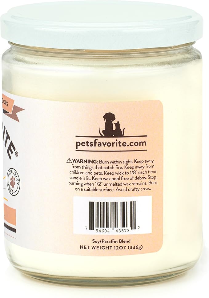 Pet's Favorite Pet Odor Candle, Clean Burning, Long Lasting Scented Candles with a Cotton Wick. (French Vanilla, Pack of 2)