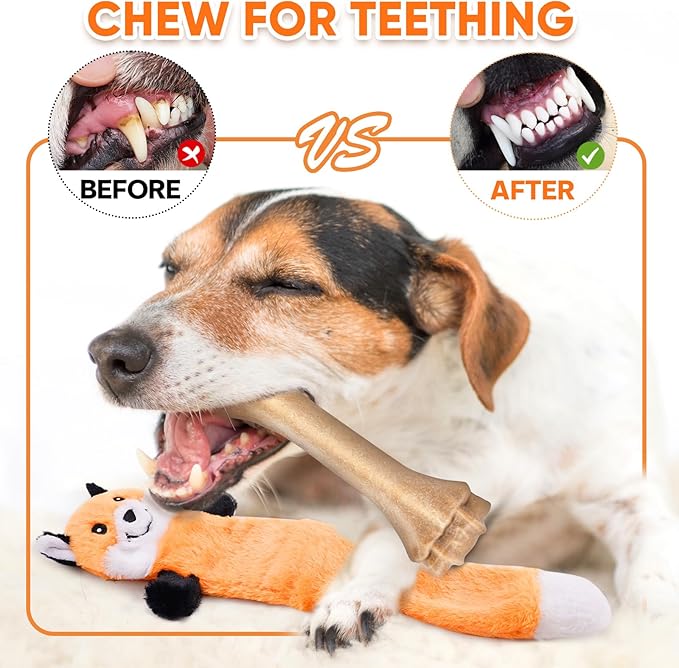 Dog Toys for Aggressive Chewers, Indestructible Dog Bones for Aggressive Chewers, Tough Chew Toy for Heavy Duty Dogs, Big Teething Toys with Durable Nylon for Large/Medium Breed Puppies