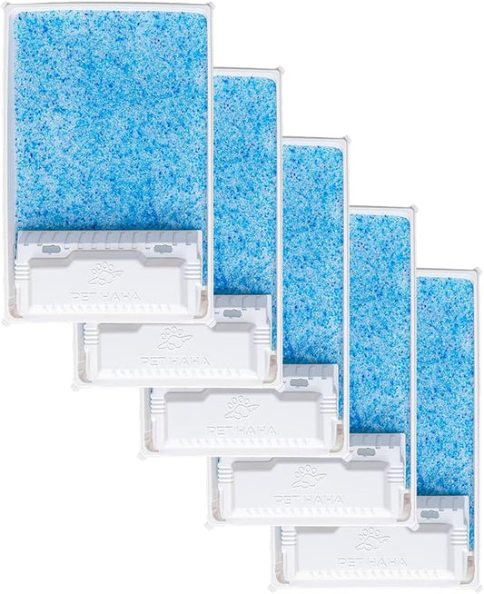 Crystal Cat Litter and Disposable Litter Trays (5 Sets) Compatible with Petsafe Scoop-Free Self-Clean Litter Boxes, Triple Leak Proof Design, Excellent Odor Control, One-Hand Disposing.