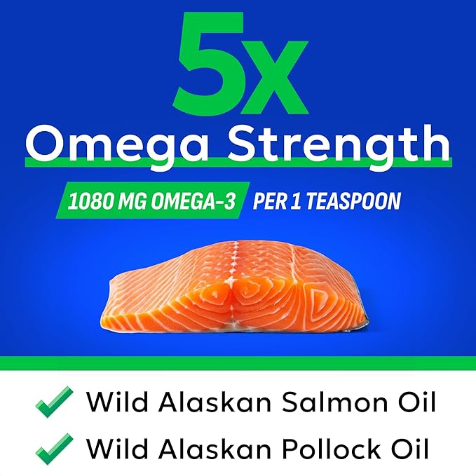 BARK&SPARK Omega 3 Fish Oil for Dogs - w/Wild Alaskan Salmon Oil for Dogs, Fish Oil Liquid Supplement for Pets, EPA+DHA Fatty Acids, Skin&Coat Support - Itch&Allergy Relief, Joint, Immune&Heart Health