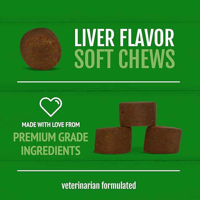 PetNC Natural Care Liver Flavor,Cheese Pre & Probiotic Soft Chews for Dog 120 ct (Pack of 1) (Packaging May Vary)