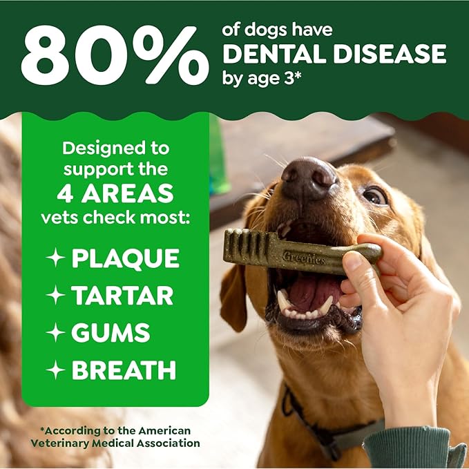 Greenies Veterinarian-Recommended Adult Natural Dental Dog Treats Large Size, Sweet Potato Flavor, 36 oz. Pack, 24 Count
