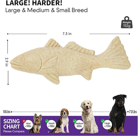 Tough Dog Toys for Aggressive Chewers, 1 Pack Indestructible Chew Toys, Nylon Dog Chew Toys for Large Medium Small Breed, Wood Color Perch