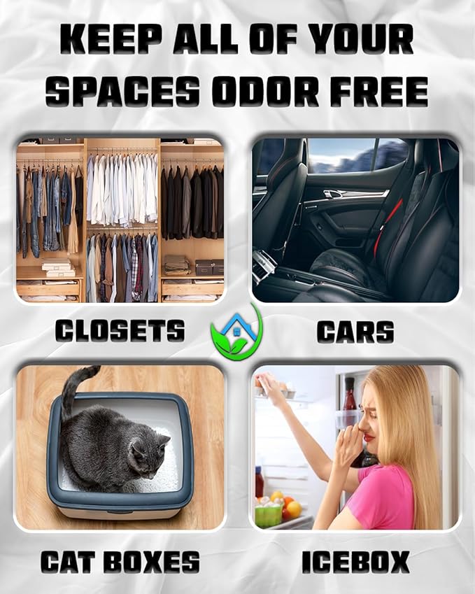 Funk OFF Smell-Less Deodorizer 1-Pack (2 Count) Odor Eliminator, Litterbox Deodorizer, Air Freshener, Pet Areas, Odor Absorber, Athletic Gear, Shoe Deodorizer, Gym Bag, Sports Cleats, Closets, Storage