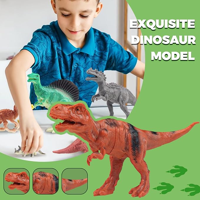 36 Piece Dinosaur Toys for 8 Years Old Boys Gifts, Dinosaur Games for Kids Toy Boy Toys, Dinosaur Figures Set for Boys Toy Age 8 Gifts for 8 Year Old Girls