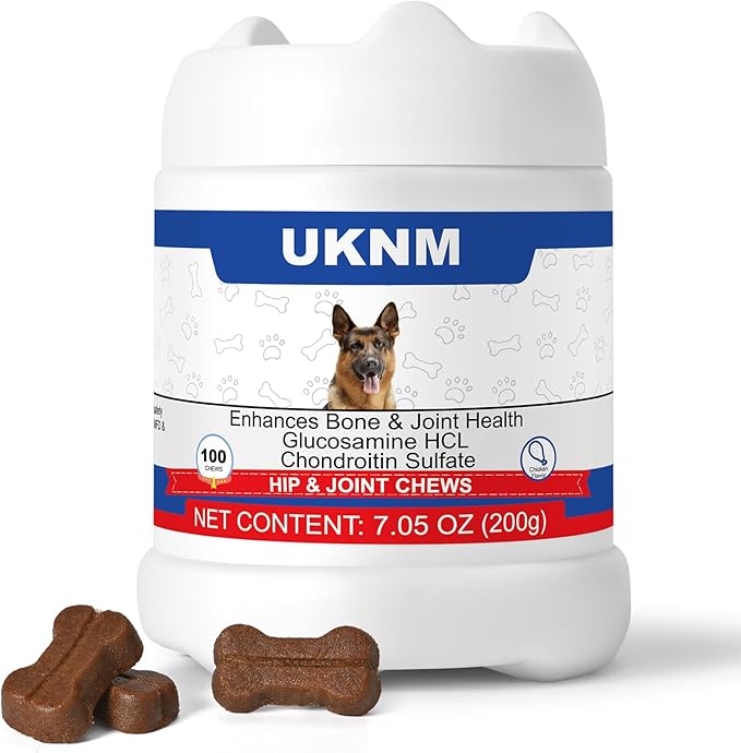 Glucosamine for Dogs,Joint Support Supplement,Dog Hip and Joint Chews,Treats with MSM Hemp, Dog Joint Pain Relief Mobility Supplements,100 PCS Chicken Flavor, Fit All Large Small Medium Breed