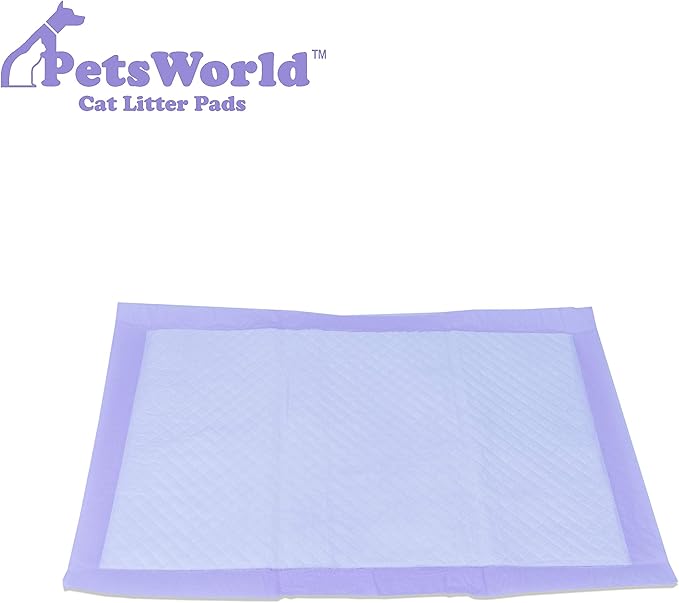 PETSWORLD Cat Pads Refills for Tidy Cats Breeze Litter System for Cat Litter Box, 50 to 400 Pads (50 Count, Unscented)