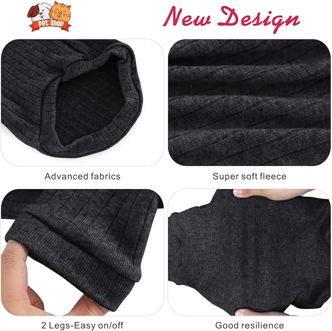 Idepet Sphynx Hairless Cats Sweater Shirt Kitten Soft Puppy Clothes Pullover Cute Cat Pajamas Jumpsuit Cotton Apparel Pet Winter Turtleneck for Cats and Teacup Chihuahua Small Dogs(Black,M)