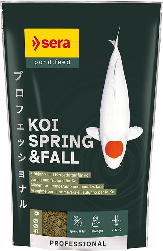 sera Koi Professional Spring & Fall 1.1 lb (500 g) | sera Koi Professional Spring & Fall – Easy-to-Digest Seasonal Food, Supports Immunity & Wholesome Growth, with Vitamins, Minerals