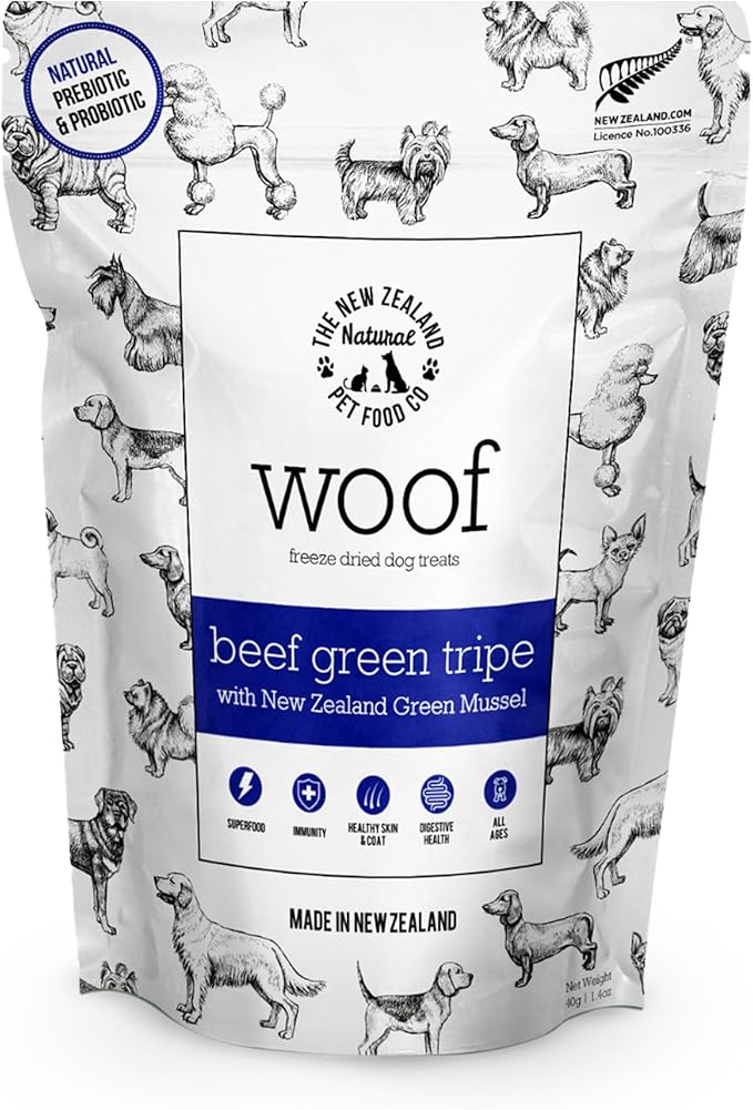 Woof Beef Green Tripe Freeze Dried Treat 1.4oz