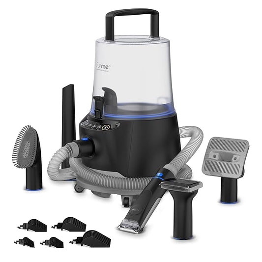 ULTRA Pet Grooming Vacuum Kit - Cat & Dog Grooming Kit For Easy Pet Care at Home, Quiet & Safe Dog Hair Remover Machine with Brush, Clipper, Shedding & Cleaner Tools & 4.5L Canister
