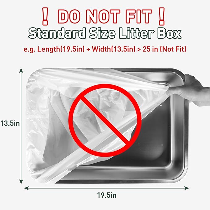 ANWA 40 Count Cat Litter Box Liners for Automatic Cat Litter Box and Litter Box Robot 4/3, Heavy-Duty, Extra Thick
