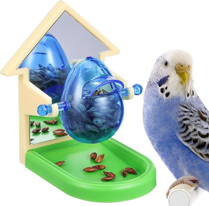 balacoo Bird Foraging Box: Bird Feeding Toy Treat Dispensing Feeder Parrot Treat Box Parakeet Feeder, Tip and Toy for Parakeet Cockatiel