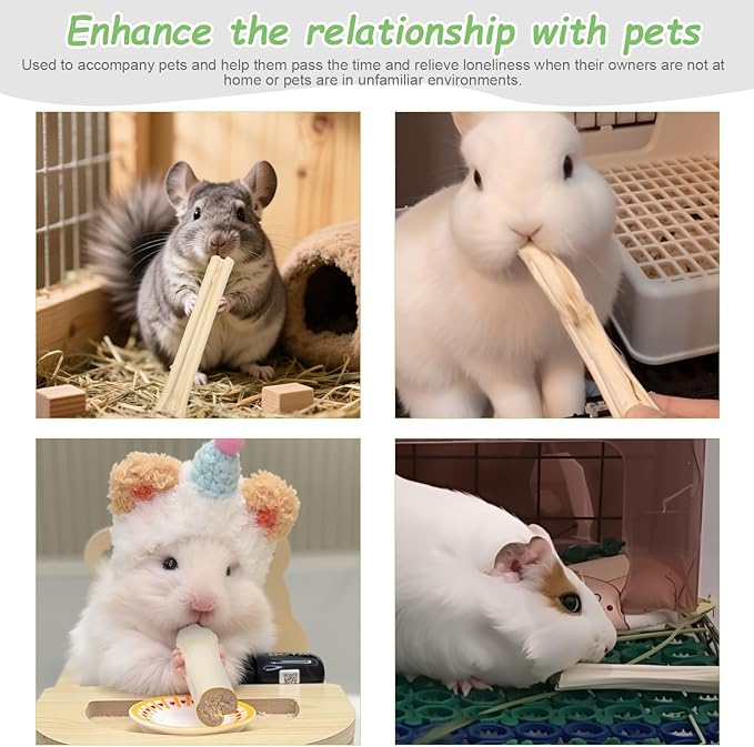 2 LB Natural Sweet Bamboo Chew Toys, Bamboo Chew Sticks, 908g Pet Snacks for Hamster Chinchilla Guinea Pig, Molar Treats Snack for Small Animals