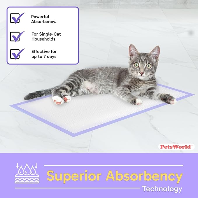 PETSWORLD Fresh Scented Cat Pads Refills for Tidy Cats Breeze Litter System 800 Pads for Cat Litter Box, 16.9x11.4 Inch