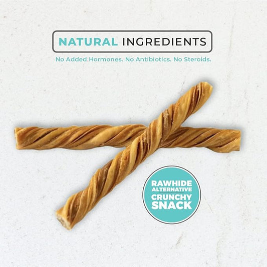 Dog Nip! 6" Tripe Twists - Crunchy Snack - Natural Grass Fed Organic Beef - Rawhide Alternative - Promotes Dental Health - Fully Digestible - Healthy Dog Treat Chews…