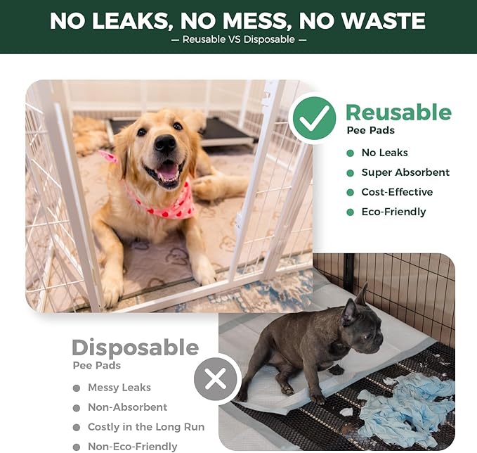 FXW Homeplus Unleashed Indoor Dog Playpen - Stress-Free and Safe Play, Heavy Duty 45 Inch 8 Panels with Washable Pee Pad for Large Dogs, Black│Patented