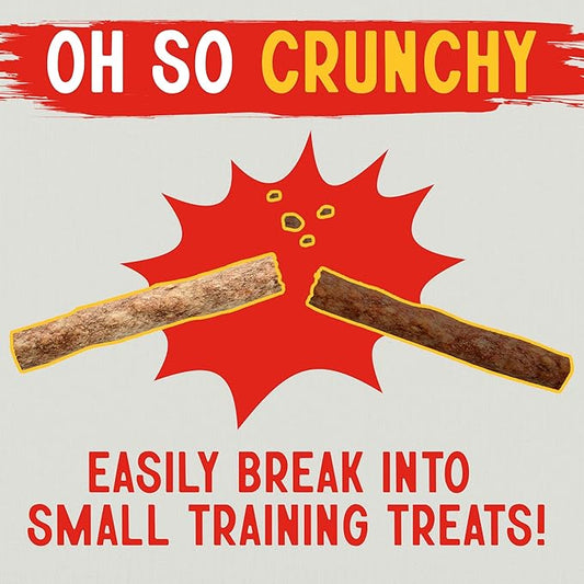 Canine Chews 5" Munchy Rawhide Sticks for Small Dogs Munchy Dog Treat Sticks 100 Pack (Beef & Chicken)