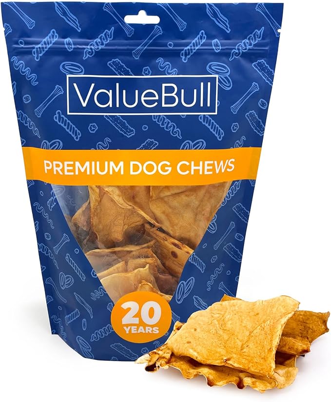 ValueBull USA Rawhide Chips, Chicken Infused, 25 Count - Natural & Safe, USA Beef Hide, Long Lasting, Chemical Free, No Artificial Flavors