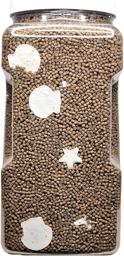 Aquatic Foods Inc. Calcium Blocks Included in These 40% Protein 3mm Sinking Pellets for Shrimp, Snails, Crabs, Catfish, Plecos for All Tropical Fish. Pellets by Zeigler…2-lb Med Jar